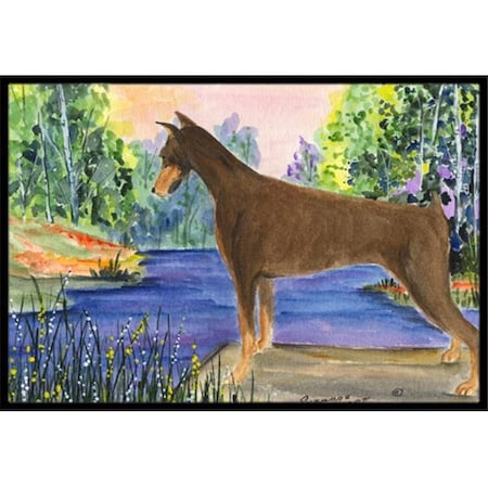Carolines Treasures Carolines Treasures SS8066MAT 18 x 27 in. Doberman Indoor Outdoor Mat SS8066MAT